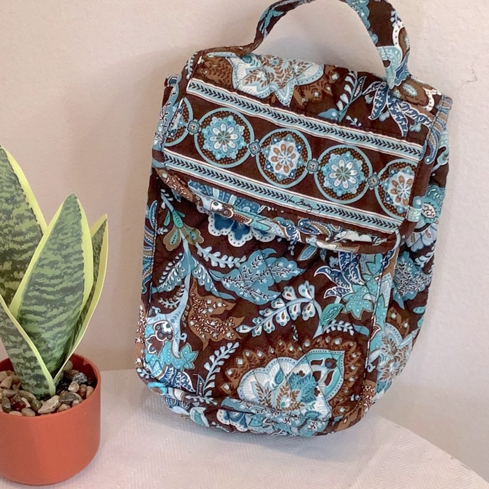 Vera Bradley Lunch Tote brown and blue